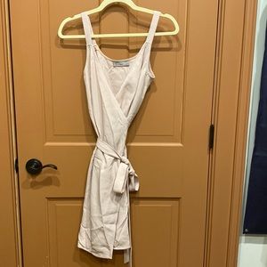 Everlane pale pink wrap dress